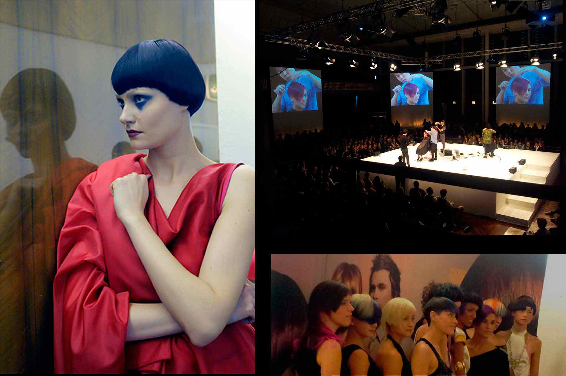 Yana Kozyr on the stage of Kongresshaus Zurich Suiza Schweiz Hairdressing Show